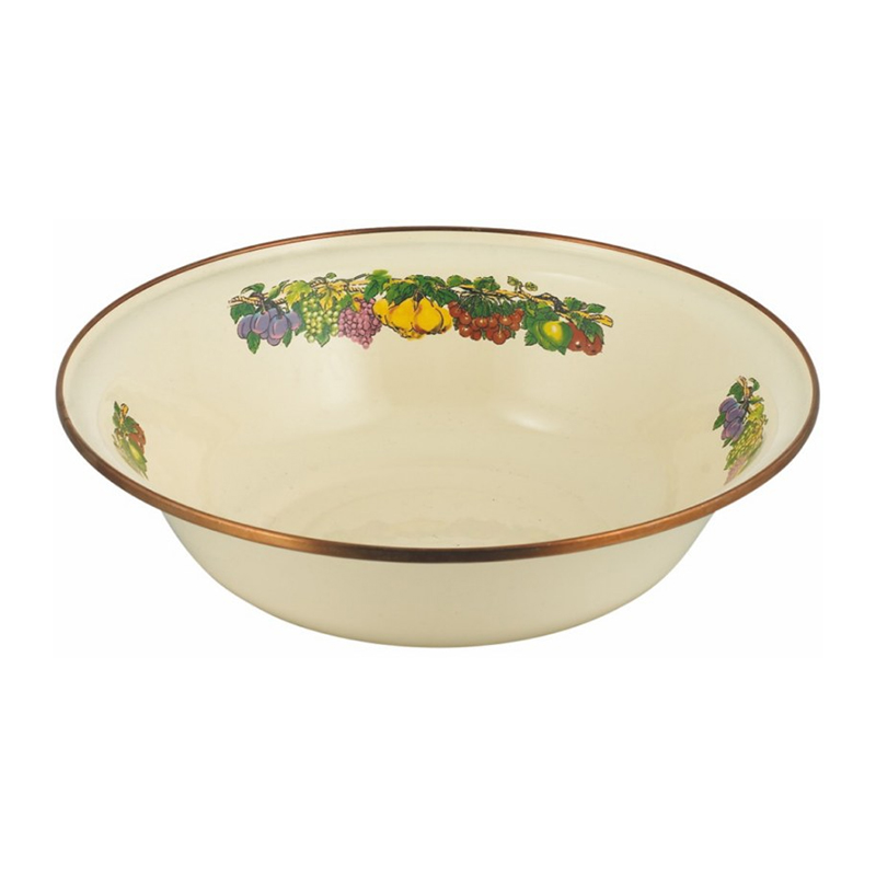 Enamel Stainless Steel Round Rim Basin