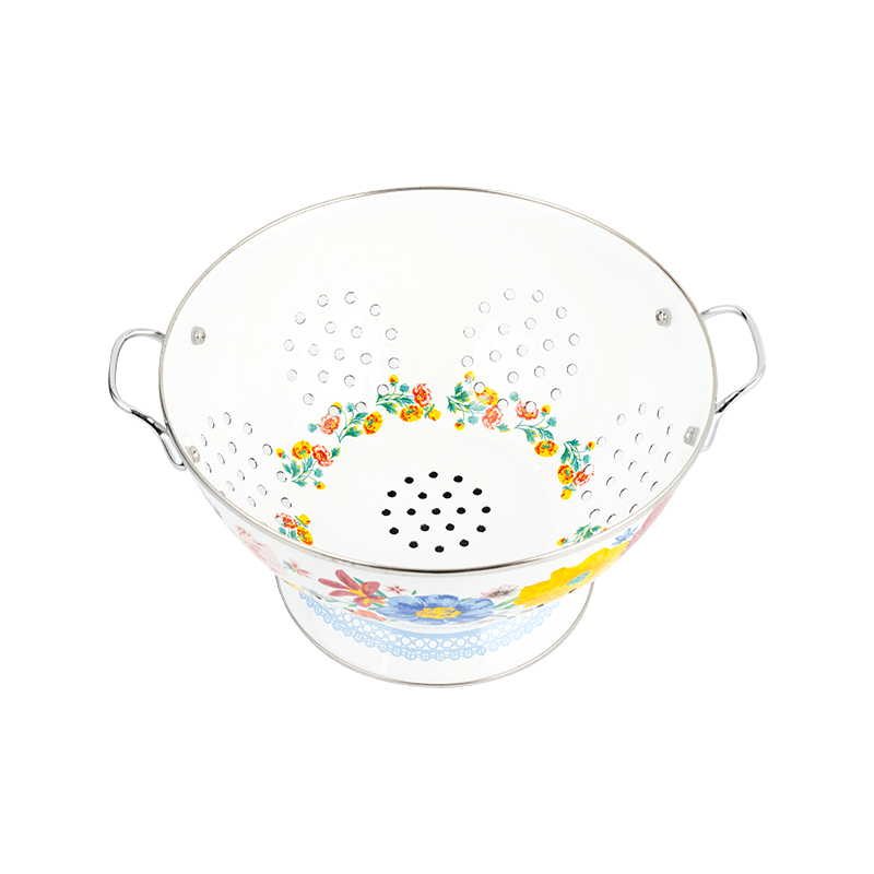 Bakul buah enamel vintaj