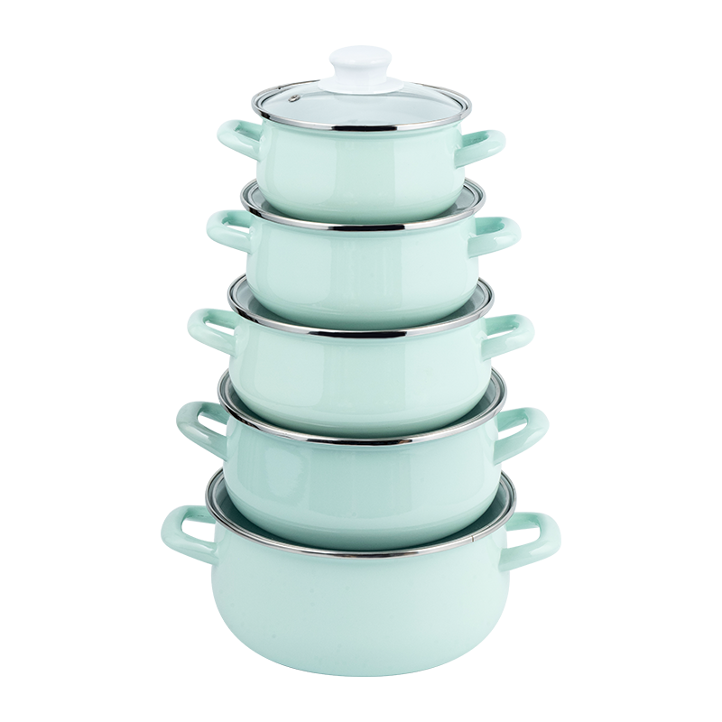 673D-5 Warna Cetak Enamel Stockpot