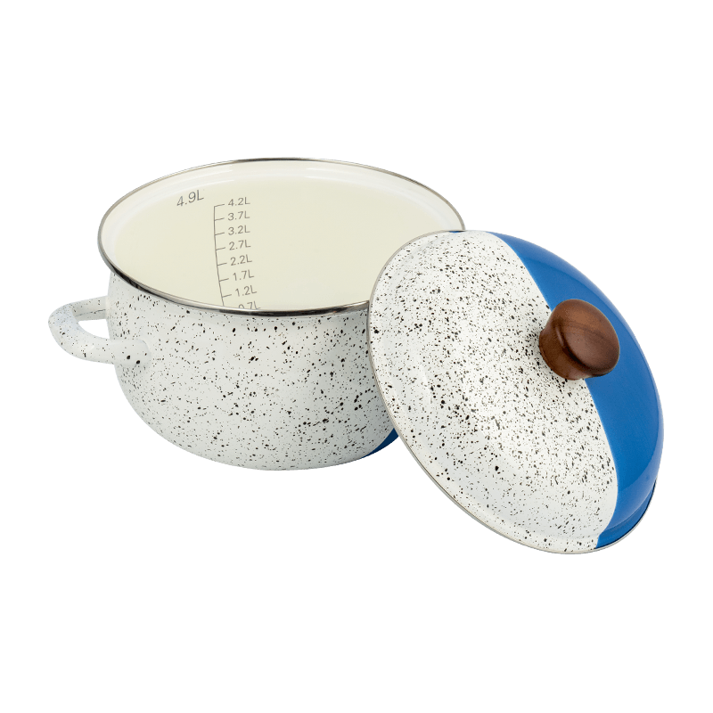 806D-5 keluli tahan karat rim rim stockpot simmer enamel periuk