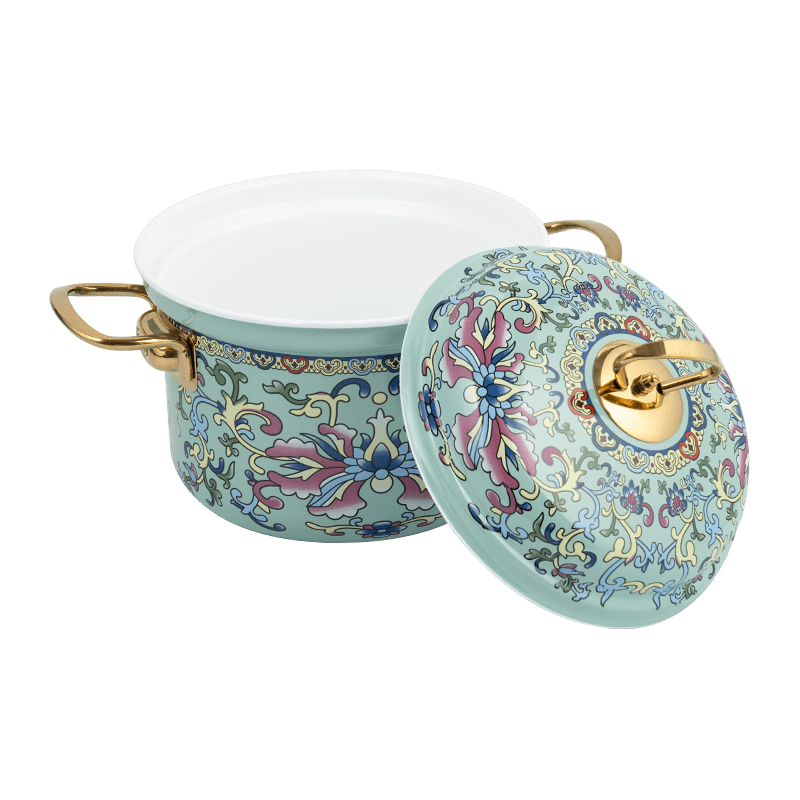 Enamel 753d melemparkan periuk lurus tahan rim rim