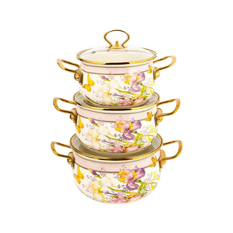 806D-5 keluli tahan karat rim rim stockpot simmer enamel periuk