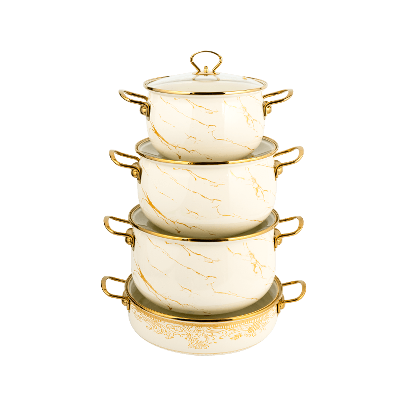 806D-5 keluli tahan karat rim rim stockpot simmer enamel periuk