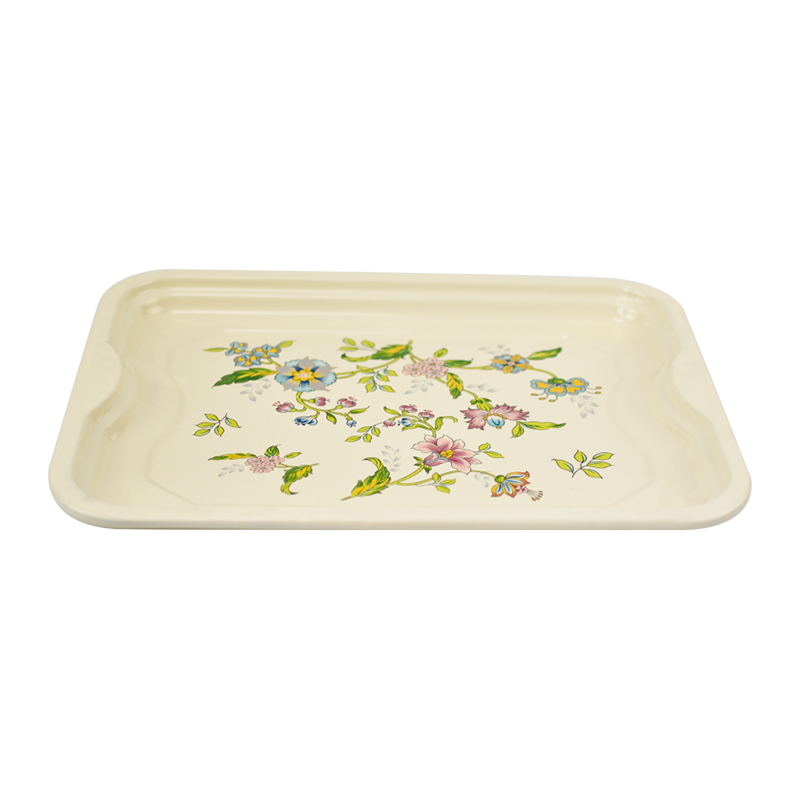 Enamel membakar pinggan persegi rim