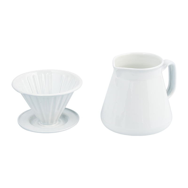 Kit peralatan kopi enamel